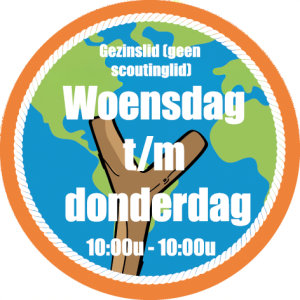 5 - Gezinslid (geen scoutinglid): woensdag 10:00u – donderdag 10:00u