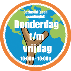 6 - Gezinslid (geen scoutinglid): donderdag 10:00u – vrijdag 10:00u