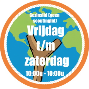 7 - Gezinslid (geen scoutinglid): vrijdag 10:00u – zaterdag 16:00u